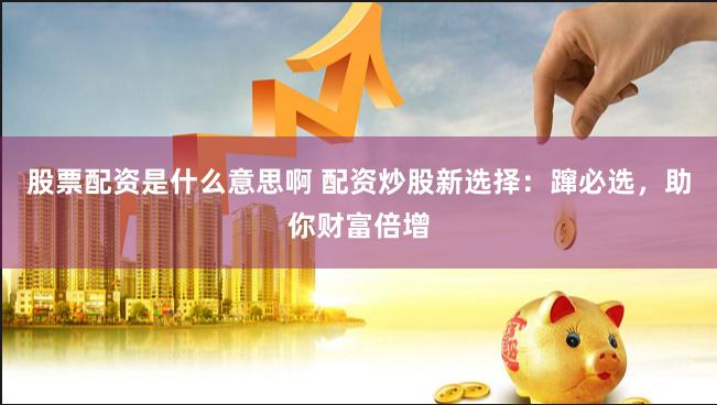 股票配资是什么意思啊 配资炒股新选择：蹿必选，助你财富倍增